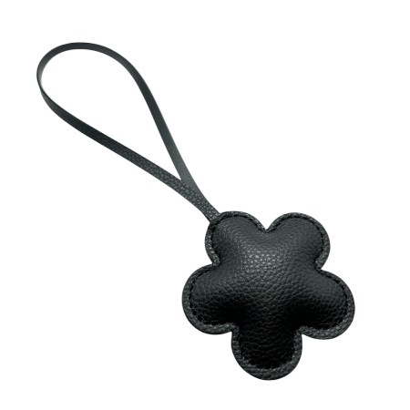 leather black flower